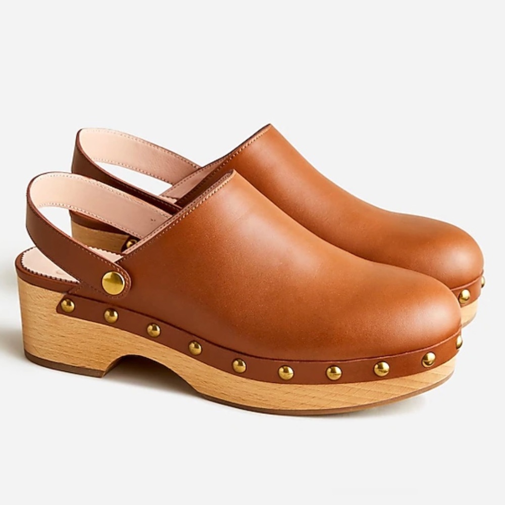 NWOT J. Crew covertible leather clogs